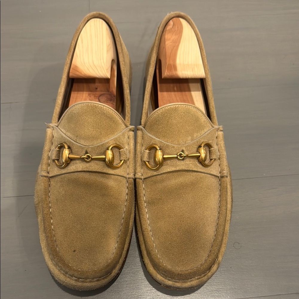 Men's Gucci Tan Suede Loafers Size 9